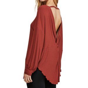 Free People Shimmy Shake Slouched Ribbed Top